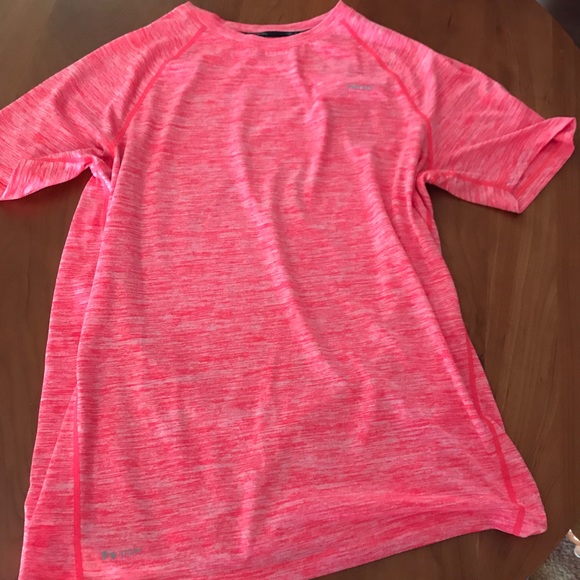 Coral V-Neck Heat Gear Dry Wick Tee. - Picture 1 of 6